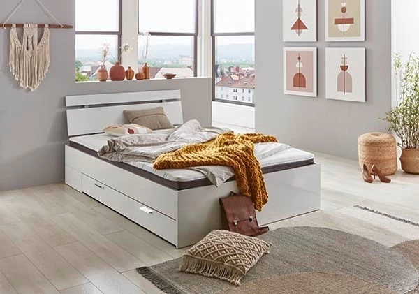 Relita Futonbett Maxime Weiß Mit Kopfteil Lian, Bettkasten, Rollrost Und Matratze 140 X 200 Cm 3 Relita Futonbett Maxime Weiß Mit Kopfteil Lian, Bettkasten, Rollrost Und Matratze 140 X 200 Cm