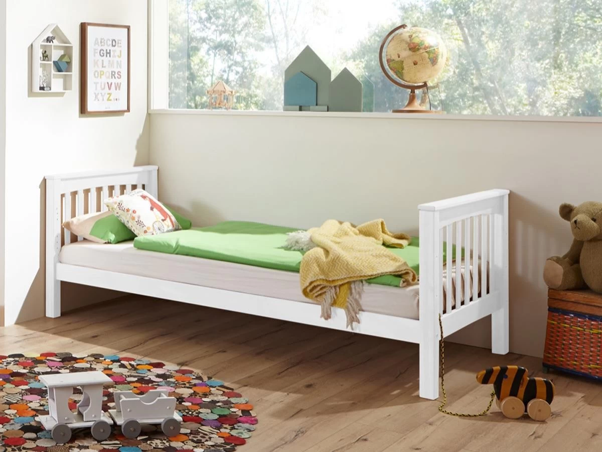 Relita Hochbett Kick 90 X 200 Cm Buche Massiv Weiß 5 Relita Hochbett Kick 90 X 200 Cm Buche Massiv Weiß – Bild 3