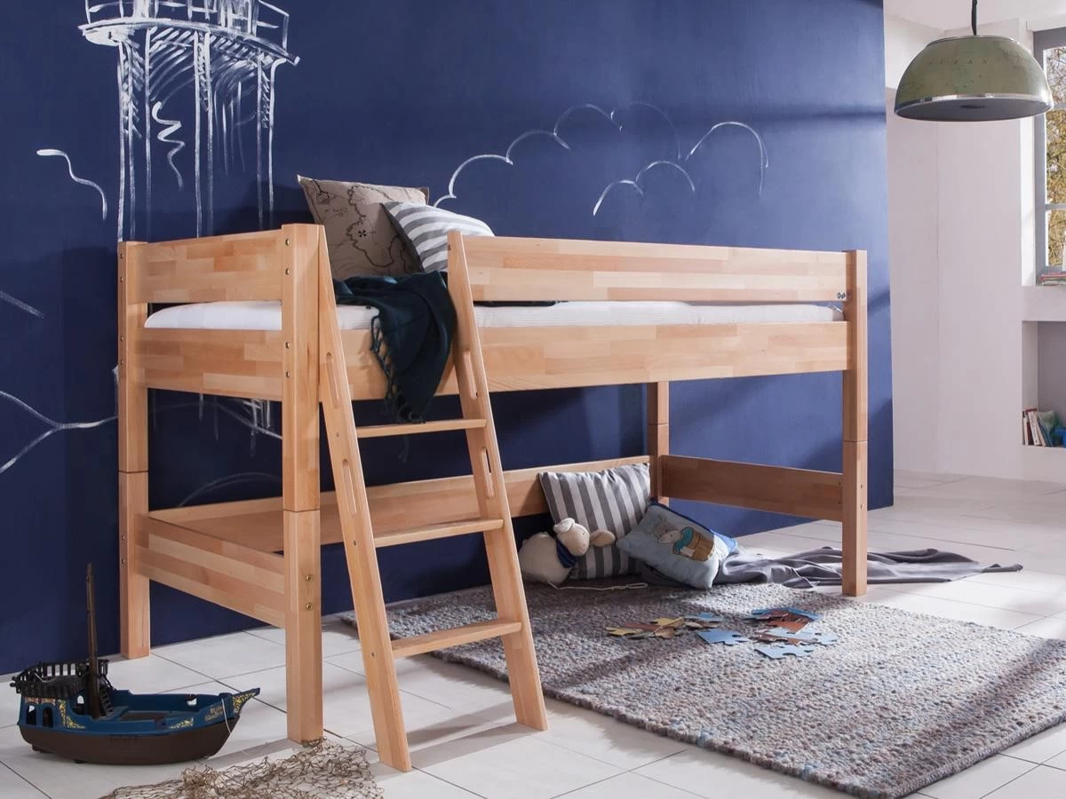 Relita Hochbett Kim 90 X 200 Cm Buche Massiv Geölt 3 Relita Hochbett Kim 90 X 200 Cm Buche Massiv Geölt