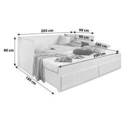 Relita Funktionsbett Timmi Weiß Inkl. 2 Schubladen Und Rollrost -Paulmann Store relita kojenbett timmi in weib inkl 2 schubladen und rollrost 13227 1280x1280