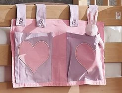 Relita Stofftaschen Für Hoch- Und Etagenbetten Lila/rosa - Herz