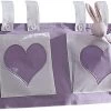 Relita Stofftaschen Für Hoch- Und Etagenbetten Lila/weiß - Herz