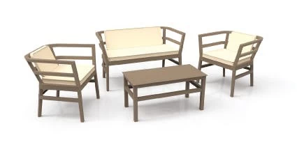 Resol Gartenmöbel-Set Click Clack Sand 4-teilig 3 Resol Gartenmöbel-Set Click Clack Sand 4-teilig