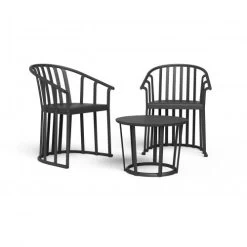 Resol Gartenset Raff Schwarz 3-teilig