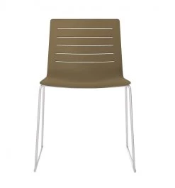 Resol Stuhl Skin Chocolat Mit Kufengestell Chorm (2er-Set)