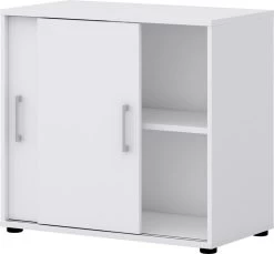 Schiebetürenschrank Direct 2 Korpus Weiß Front Weiß OH Breit