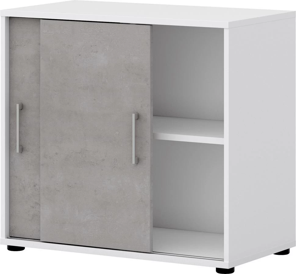 Schiebetürenschrank Direct Korpus Weiß Front Beton 2 OH Breit 3 Schiebetürenschrank Direct Korpus Weiß Front Beton 2 OH Breit