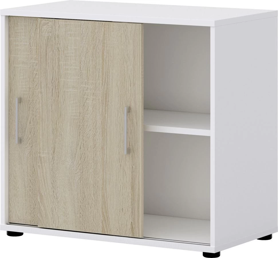 Schiebetürenschrank Direct Korpus Weiß Front Sonoma Eiche 2 OH Breit 3 Schiebetürenschrank Direct Korpus Weiß Front Sonoma Eiche 2 OH Breit