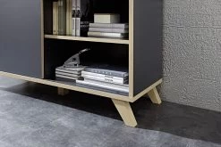 Livingruhm Schiebetürregal Anthrazit Eiche Dekor 120cm Breit -Paulmann Store schiebeturregal dublin anthrazit eiche dekor 120cm breit 1 11545 EwNj 1280x1280