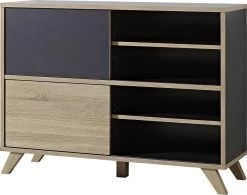 Livingruhm Schiebetürregal Anthrazit Eiche Dekor 120cm Breit -Paulmann Store schiebeturregal dublin anthrazit eiche dekor 120cm breit 1 11545 YssK 1280x1280