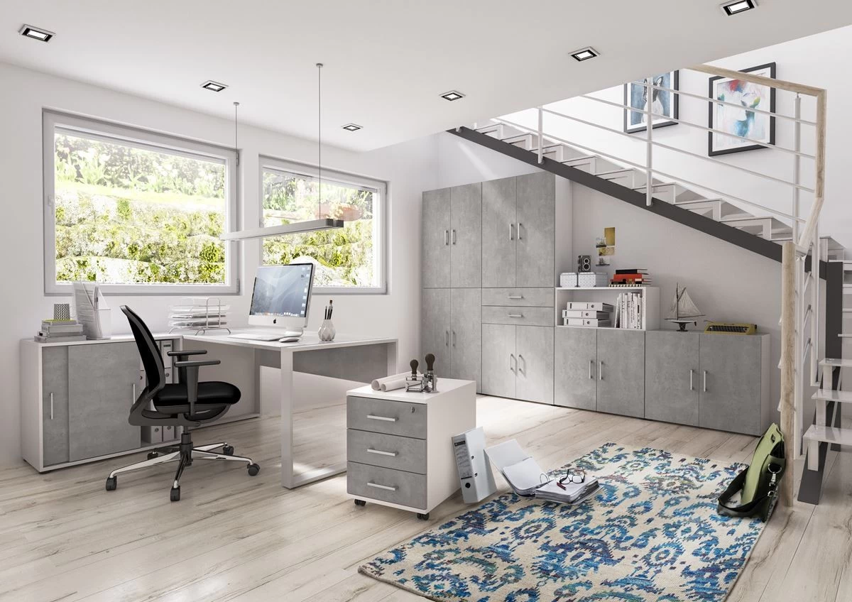 Schreibtisch Direct 120 Cm Dekor Beton Mit Kufenfuß 8 Schreibtisch Direct 120 Cm Dekor Beton Mit Kufenfuß – Bild 6