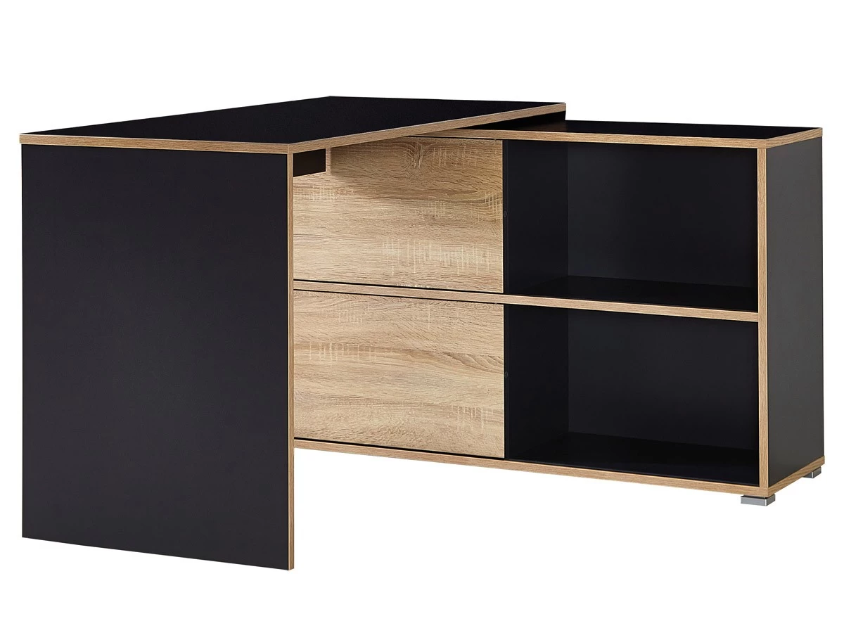 Livingruhm Schreibtisch Nisse Mit Sideboard Anthrazit Eiche Dekor 4 Livingruhm Schreibtisch Nisse Mit Sideboard Anthrazit Eiche Dekor – Bild 2