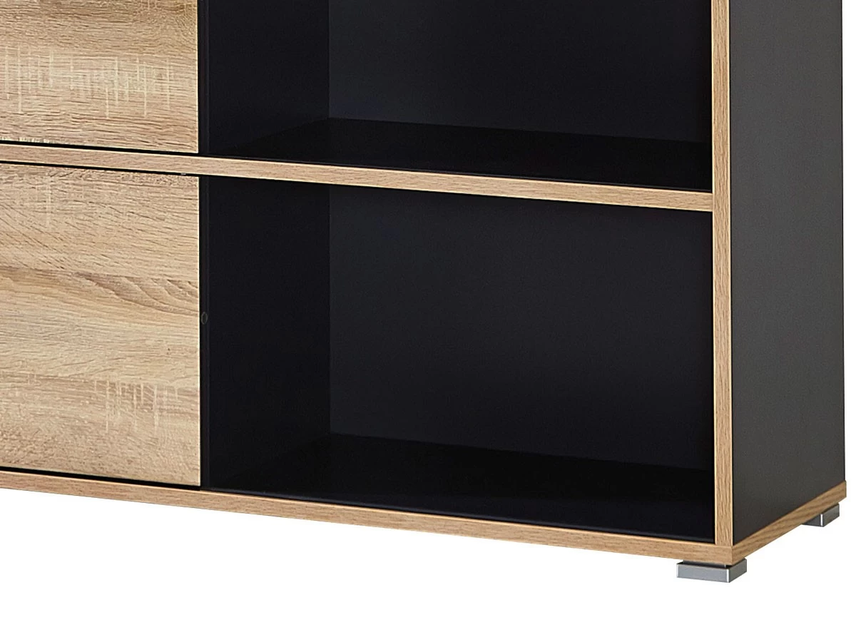 Livingruhm Schreibtisch Nisse Mit Sideboard Anthrazit Eiche Dekor 6 Livingruhm Schreibtisch Nisse Mit Sideboard Anthrazit Eiche Dekor – Bild 4