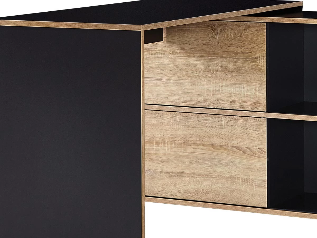 Livingruhm Schreibtisch Nisse Mit Sideboard Anthrazit Eiche Dekor 7 Livingruhm Schreibtisch Nisse Mit Sideboard Anthrazit Eiche Dekor – Bild 5