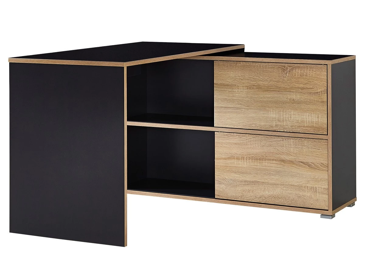 Livingruhm Schreibtisch Nisse Mit Sideboard Anthrazit Eiche Dekor 3 Livingruhm Schreibtisch Nisse Mit Sideboard Anthrazit Eiche Dekor