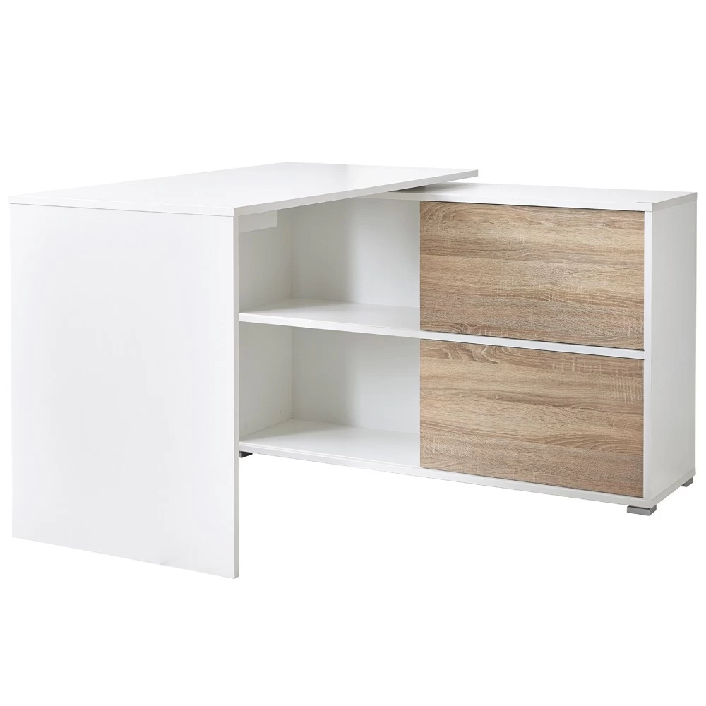 Livingruhm Schreibtisch Mit Sideboard Weiß Eiche Dekor 11 Livingruhm Schreibtisch Mit Sideboard Weiß Eiche Dekor – Bild 9