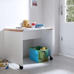 Schreibtisch Sam Kinderschreibtisch Buche Massiv Natur / Weiß