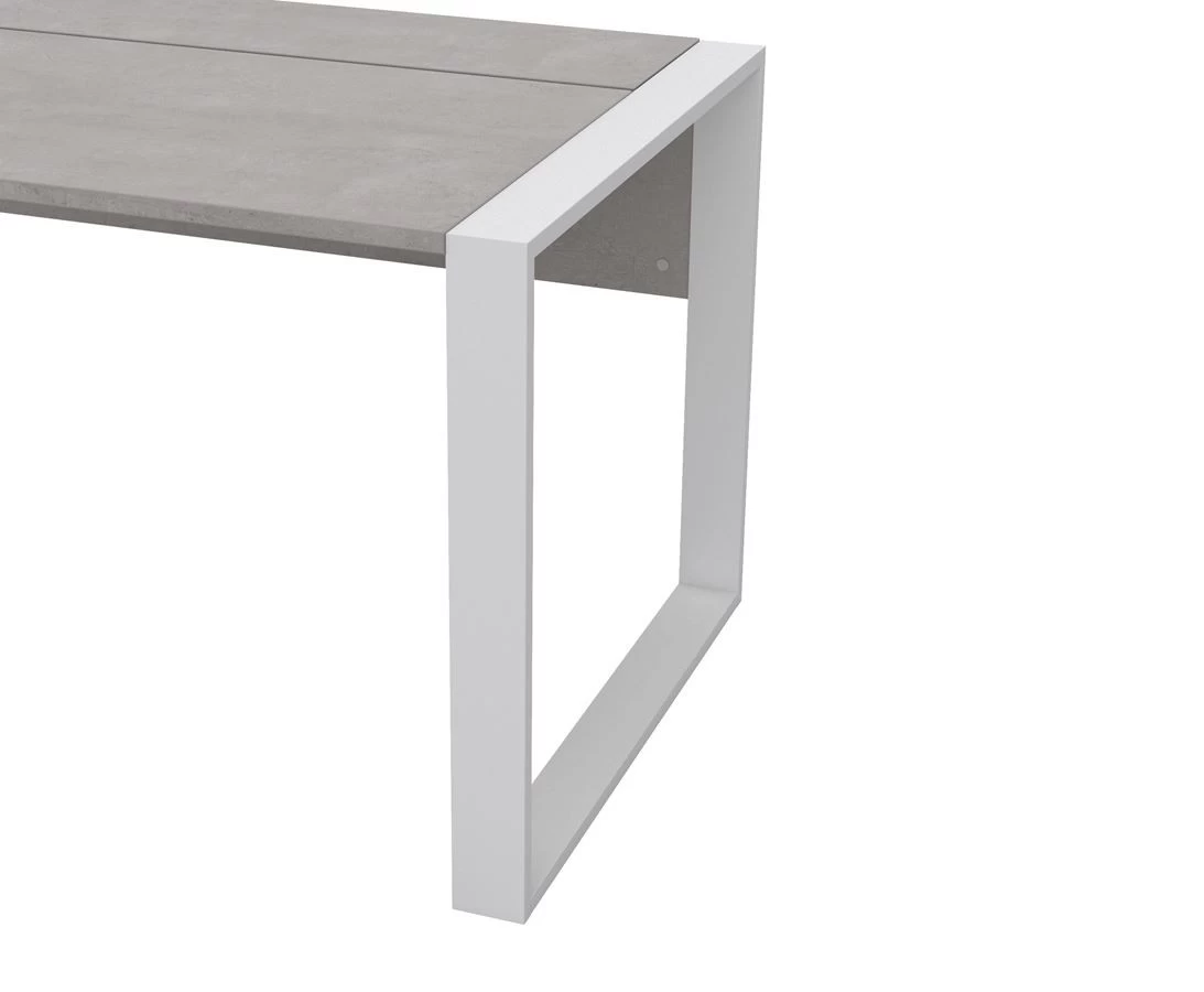 Schreibtischset 150 Cm + Rollcontainer Direct Dekor Beton Mit Kufenfuß 5 Schreibtischset 150 Cm + Rollcontainer Direct Dekor Beton Mit Kufenfuß – Bild 3