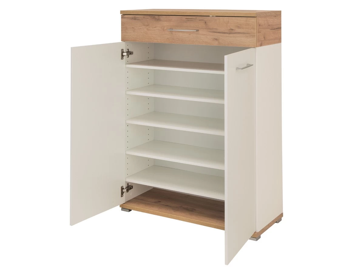 Livingruhm Schuhschrank Topix Eiche Weiß Dekor 89 Cm Breit 4 Livingruhm Schuhschrank Topix Eiche Weiß Dekor 89 Cm Breit – Bild 2