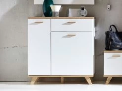 Livingruhm Schuhschrank 93 X 103 Cm Eiche Weiß