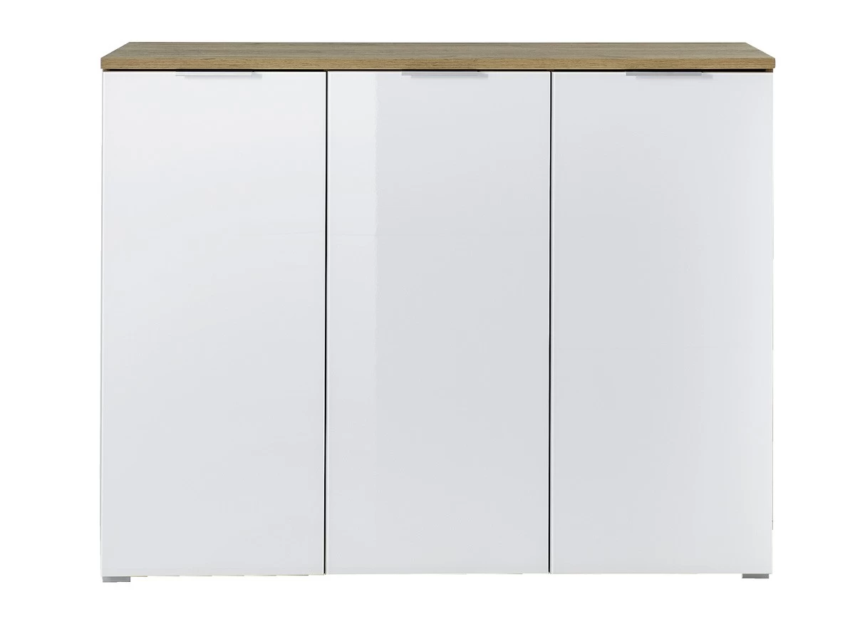 Livingruhm Schuhschrank Telde 3935 Eiche Weiß Dekor Mit Glasfront 134 Cm Breit 6 Livingruhm Schuhschrank Telde 3935 Eiche Weiß Dekor Mit Glasfront 134 Cm Breit – Bild 4