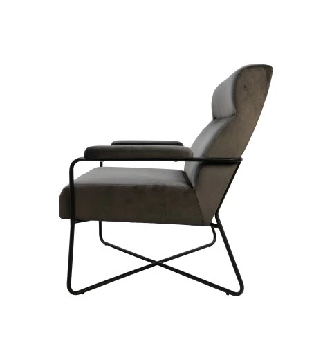 Sessel Kenton Samt Dunkelgrau Von Henkschram 5 Sessel Kenton Samt Dunkelgrau Von Henkschram – Bild 3