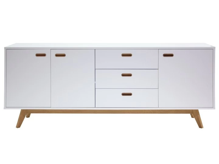 Sideboard Bess Weiß & Eiche 200cm Livingruhm 3 Sideboard Bess Weiß & Eiche 200cm Livingruhm