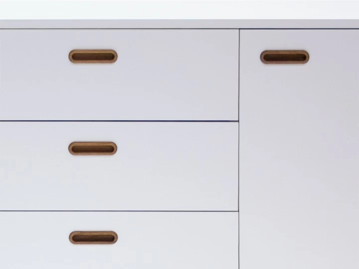 Sideboard Bess Weiß & Eiche 200cm Livingruhm 4 Sideboard Bess Weiß & Eiche 200cm Livingruhm – Bild 2