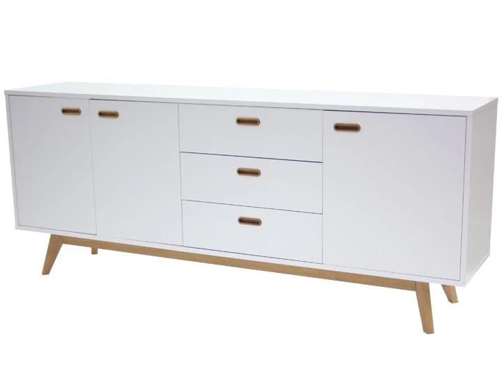 Sideboard Bess Weiß & Eiche 200cm Livingruhm 5 Sideboard Bess Weiß & Eiche 200cm Livingruhm – Bild 3