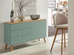 Sideboard Joan Eiche & Grün 109cm Livingruhm