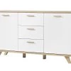 Livingruhm Sideboard Weiß Matt Eiche Dekor 144 Cm Breit -Paulmann Store sideboard oslo 3216 weib matt eiche dekor 144cm breit 1288 10133 1280x1280