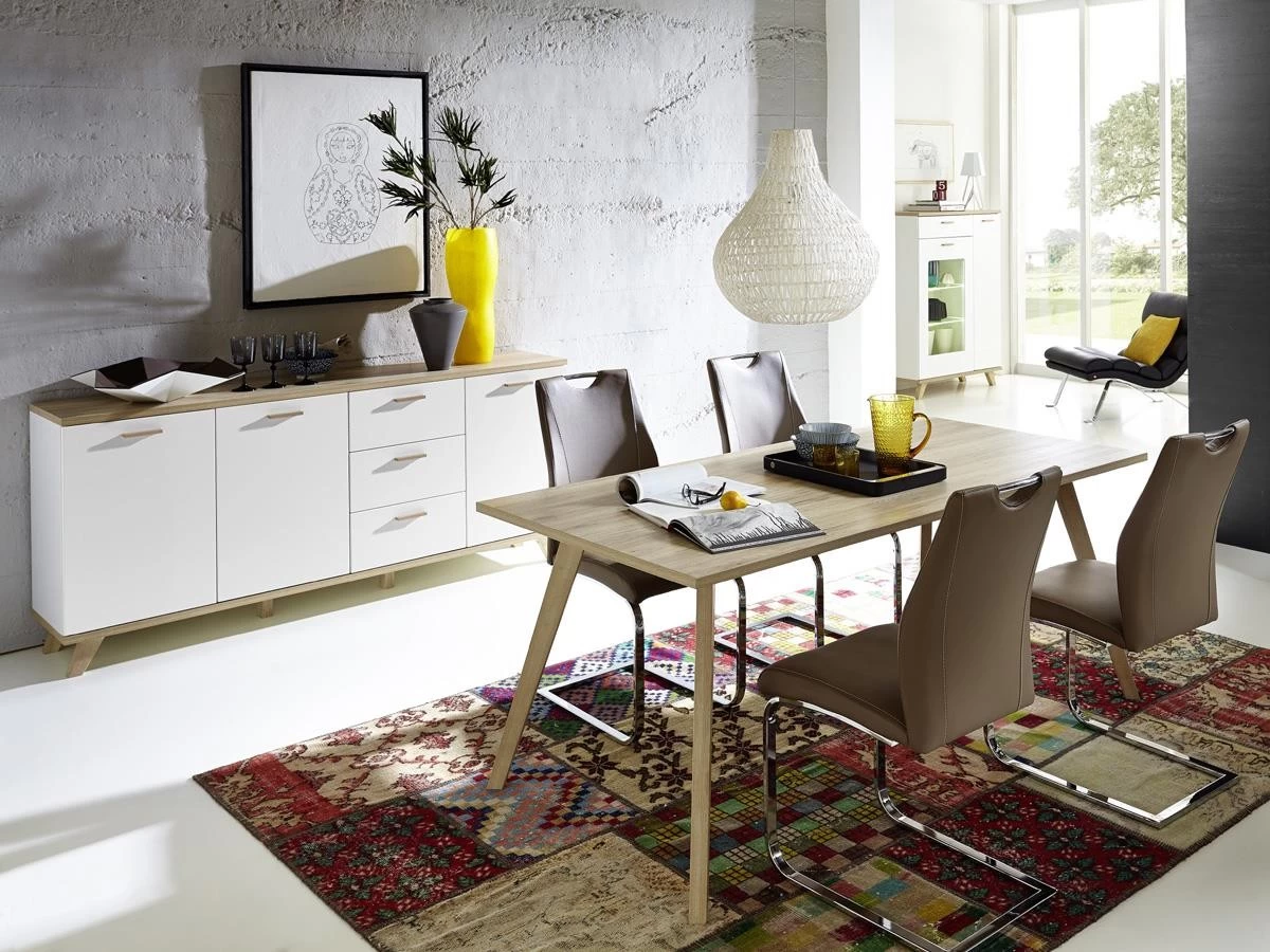 Livingruhm Sideboard Weiß Matt Eiche Dekor 196 Cm Breit 7 Livingruhm Sideboard Weiß Matt Eiche Dekor 196 Cm Breit – Bild 5