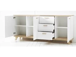 Livingruhm Sideboard Weiß Matt Eiche Dekor 196 Cm Breit 12 Livingruhm Sideboard Weiß Matt Eiche Dekor 196 Cm Breit -Paulmann Store sideboard oslo 3217 weib matt eiche dekor 196cm breit 1288 10354 vZB7 1280x1280