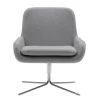 Livingruhm Softline Drehsessel Filz Melange Lichtgrau (612) & Gestell Chrom