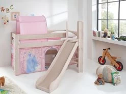 Relita Spielbett Leo 90 X 200 Cm Mit Schräger Rutsche Buche Massiv Geölt