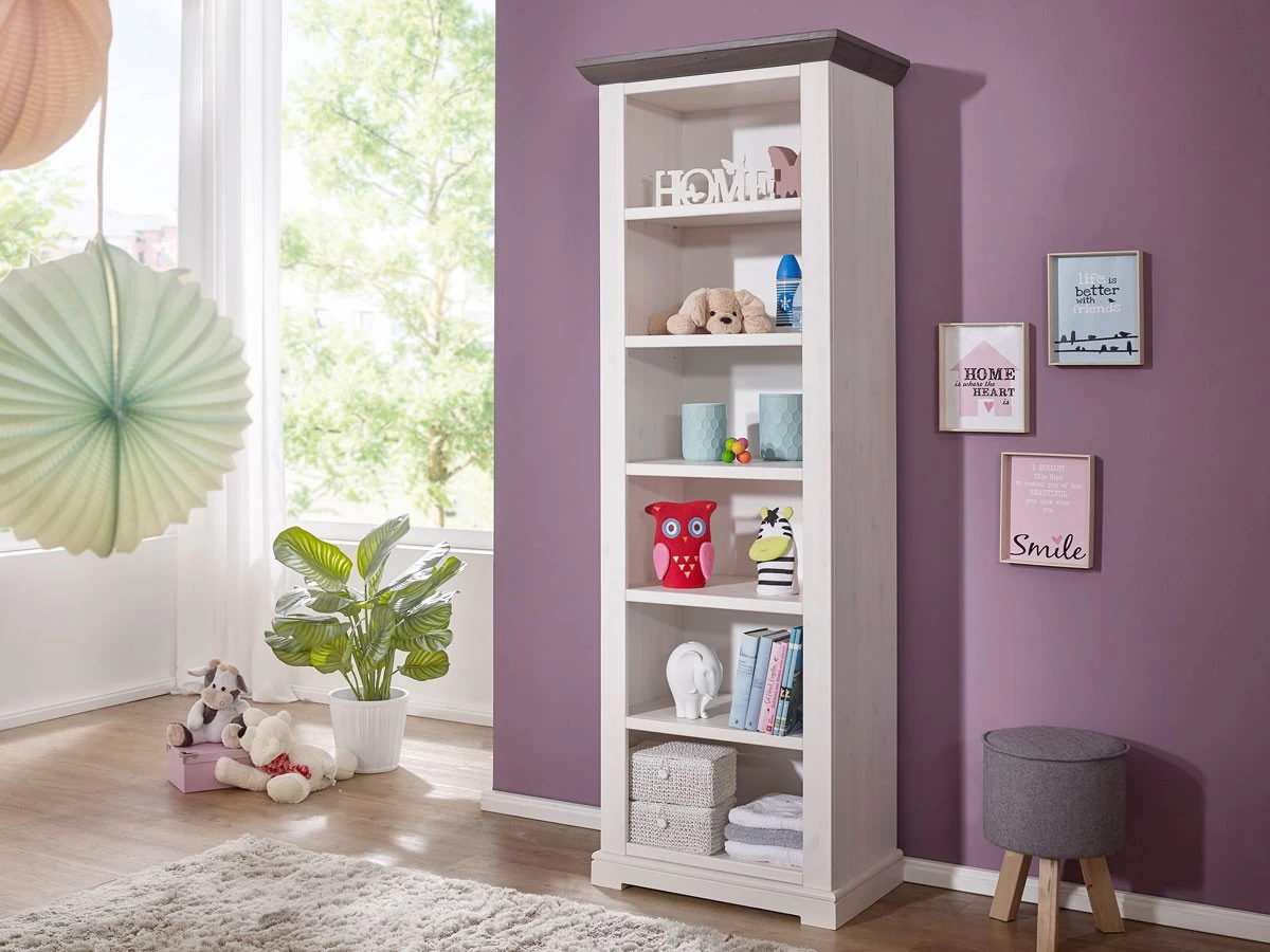 Standregal Jolina 200 Cm Hoch Kiefer Massiv Weiß Gewachst Grau 3 Standregal Jolina 200 Cm Hoch Kiefer Massiv Weiß Gewachst Grau