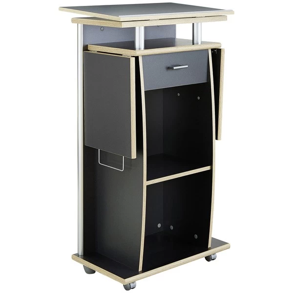 Livingruhm Stehpult Anthrazit Dekor Auf Rollen Rednerpult 4 Livingruhm Stehpult Anthrazit Dekor Auf Rollen Rednerpult – Bild 2