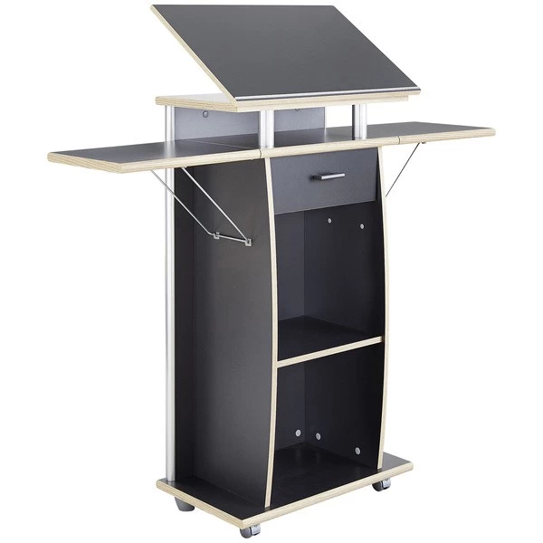 Livingruhm Stehpult Anthrazit Dekor Auf Rollen Rednerpult 5 Livingruhm Stehpult Anthrazit Dekor Auf Rollen Rednerpult – Bild 3