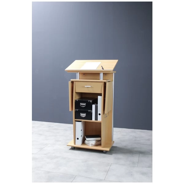 Livingruhm Stehpult Buche Dekor Auf Rollen 5 Livingruhm Stehpult Buche Dekor Auf Rollen – Bild 3