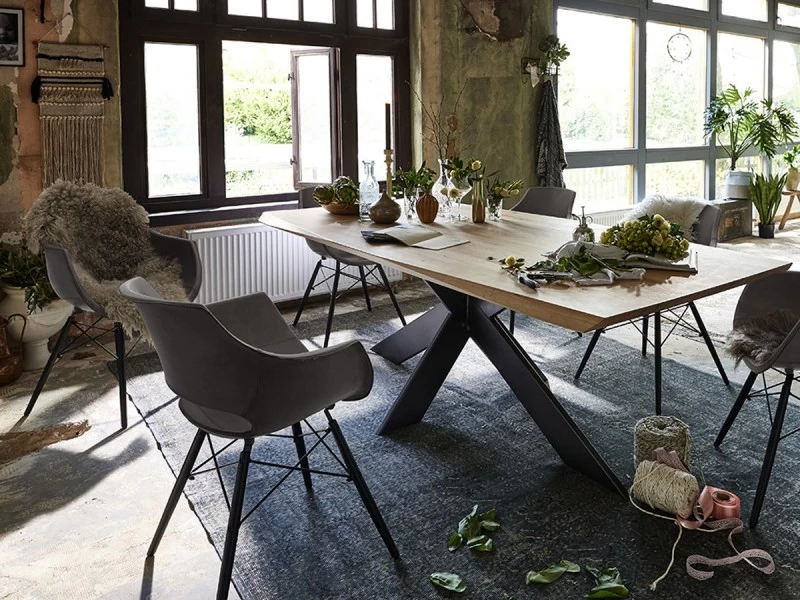 Stuhl Bodahl Jazz 4er-Set Leder Antik Graubraun Schalenstuhl 4 Stuhl Bodahl Jazz 4er-Set Leder Antik Graubraun Schalenstuhl – Bild 2