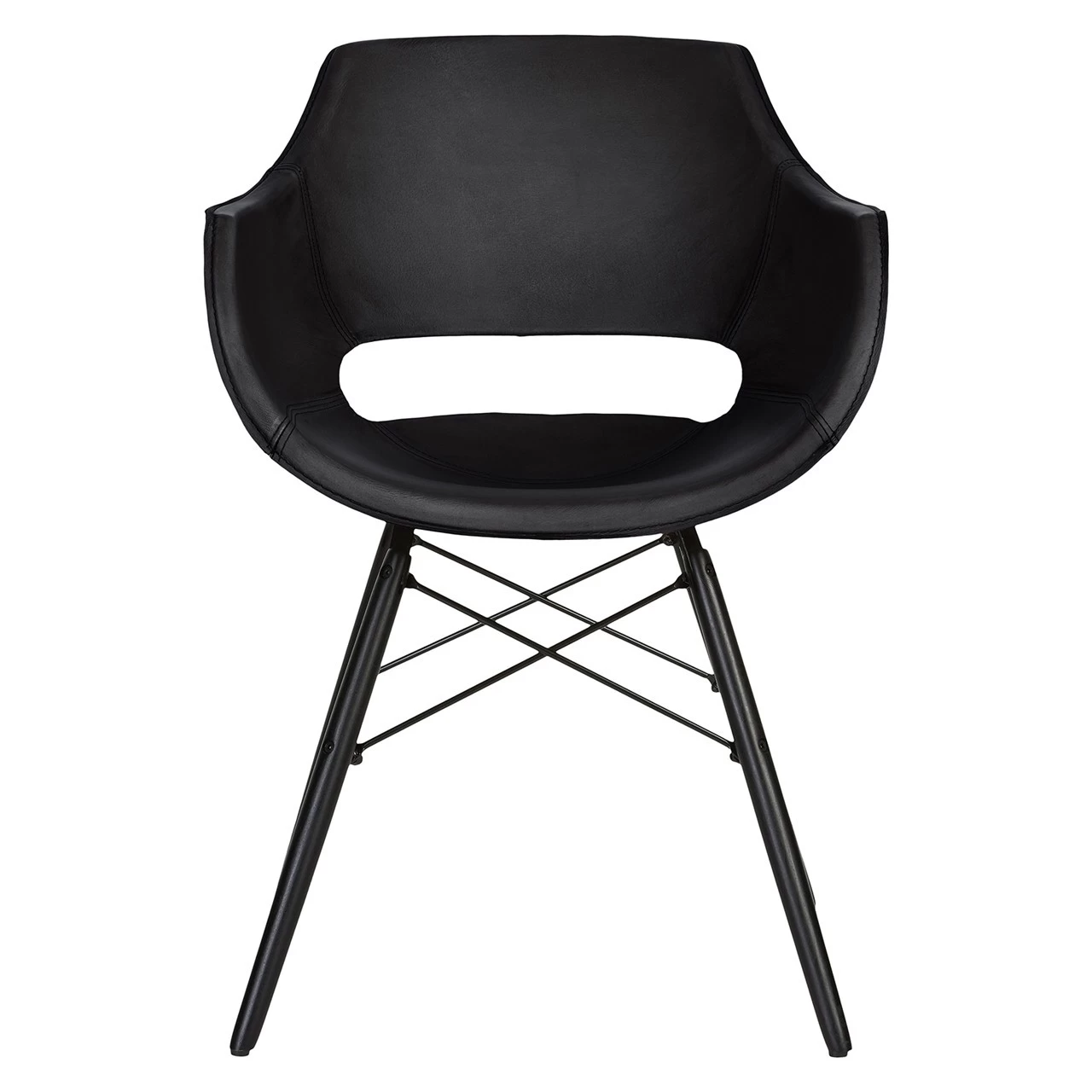 Stuhl Bodahl Jazz 4er-Set Leder Schwarz Schalenstuhl 3 Stuhl Bodahl Jazz 4er-Set Leder Schwarz Schalenstuhl