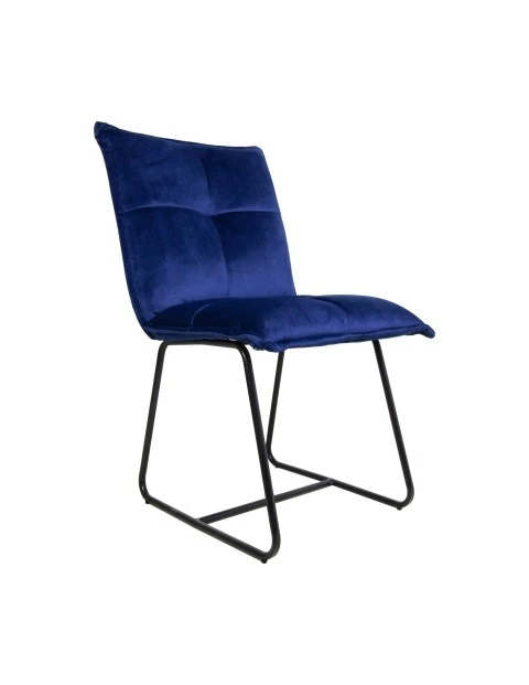 Stuhl Estelle Samt Blau Von HenkSchram 4 Stuhl Estelle Samt Blau Von HenkSchram – Bild 2