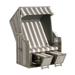 SunnySmart Strandkorb Rustikal 30 Z Grau
