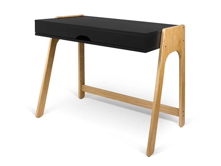 Temahome Aura Schreibtisch Schwarz & Eiche 94x53cm 4 Temahome Aura Schreibtisch Schwarz & Eiche 94x53cm – Bild 2