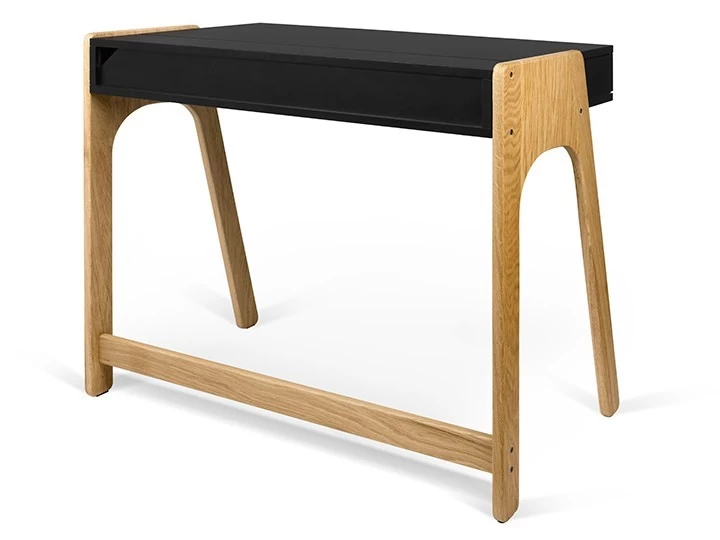 Temahome Aura Schreibtisch Schwarz & Eiche 94x53cm 5 Temahome Aura Schreibtisch Schwarz & Eiche 94x53cm – Bild 3