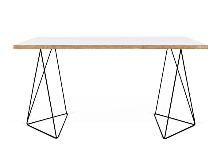 Temahome Flow Schreibtisch Weiß & Schwarz 140x75cm 3 Temahome Flow Schreibtisch Weiß & Schwarz 140x75cm