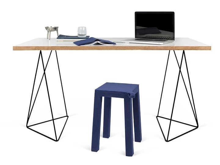 Temahome Flow Schreibtisch Weiß & Schwarz 140x75cm 4 Temahome Flow Schreibtisch Weiß & Schwarz 140x75cm – Bild 2