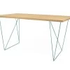 Temahome Flow Schreibtisch Wildeiche & Hellgrün 140x75cm