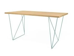 Temahome Flow Schreibtisch Wildeiche & Hellgrün 140x75cm