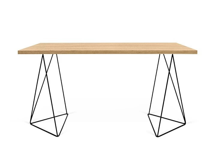 Temahome Flow Schreibtisch Wildeiche & Schwarz 140x75cm 4 Temahome Flow Schreibtisch Wildeiche & Schwarz 140x75cm – Bild 2